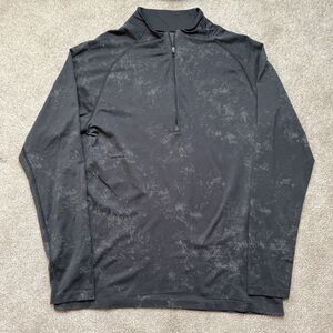 Lululemon Metal Vent Tech Pullover Men XL Olive Camo 1/2 Zip Performance Running